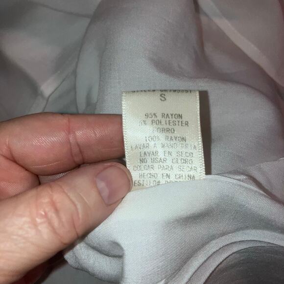 French Grey NWT Gray and Cream Striped Embroidered Halter Mini Dress-size Small - Picture 13 of 13